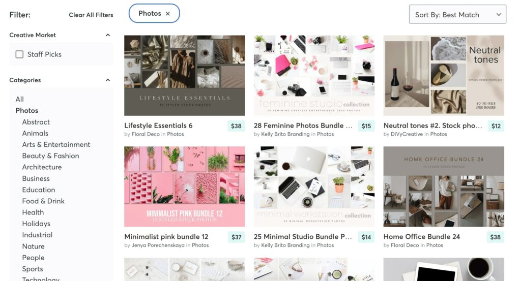 creative market stock photography for small business websites