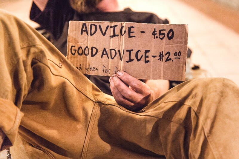 Man charging money for advice