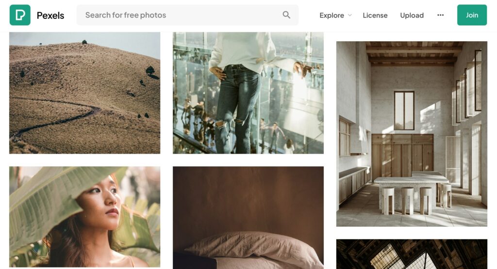 pexels stock photography for small business websites