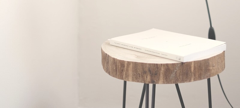 A book on a stool