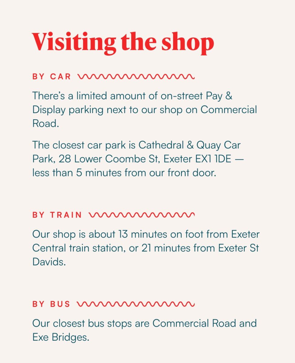 Screenshot of visitor parking information from Lauren Aston Designs' website